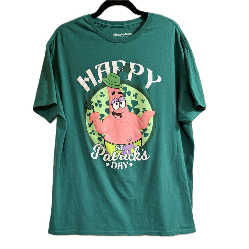 Happy St Patrick’s Day Nickelodeon SpongeBob Patrick Starfish Tee Size XL
